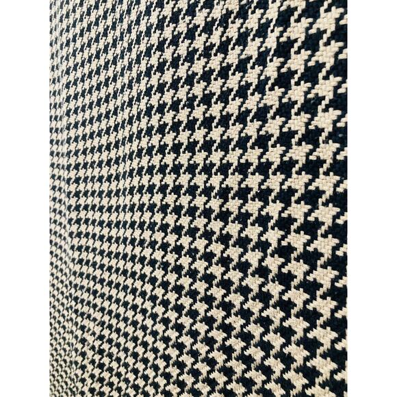 Rare Cremieux Daniel Houndstooth Cotton Queen Blanket Brown Black Large Coverlet - Picture 7 of 8